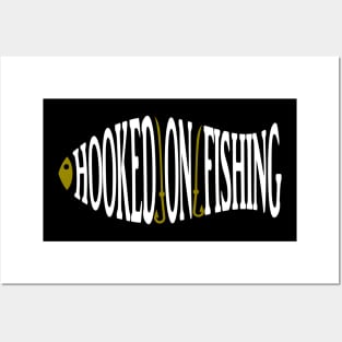 Hooked On Fishing Word Art Posters and Art